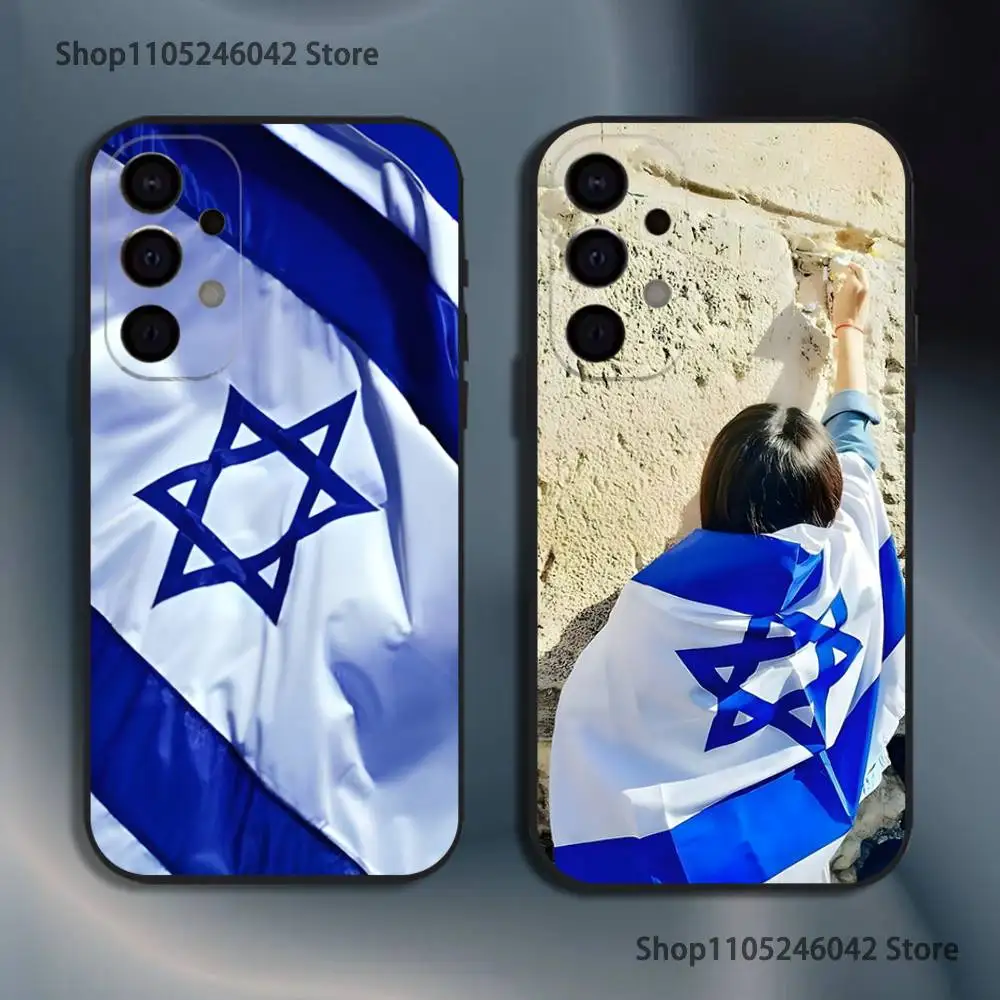

Star of David I-Israel Flag For Samsung Phone Case S25,S24,S21,S22,S23,S30,Ultra,S20,Plus,Fe,Lite,5G Black Cover