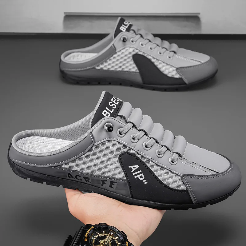 Men's Fashion Soft-soled Half Slippers Summer Men Trendy Bottom Casual Shoes Soft Sole Support Shoes Sneakers Zapatos De Hombre