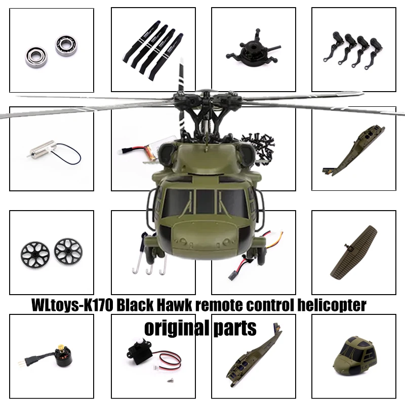 WLtoys-K170 Black Hawk remote control helicopter original partsLithium battery landing gear wing rack receiver bearing tail
