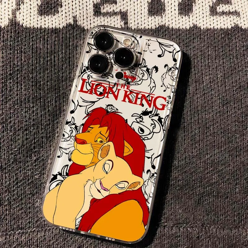 디즈니 라이온 킹 쿨 애플 아이폰 17 16 15 14 13 12 11 에어 프로 맥스 플러스 미니 투명 소프트 폰 케이스