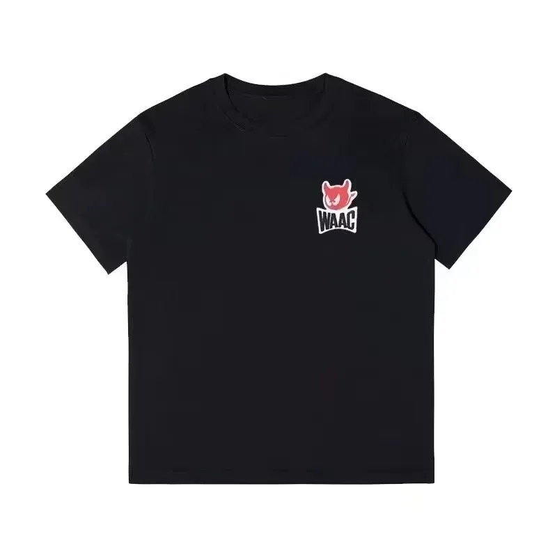 WAAC Pure Cotton Short-sleeved T-shirt Stylish and Versatile Suitable for All Seasons Streetwear 2026 summer new Fashion Casual