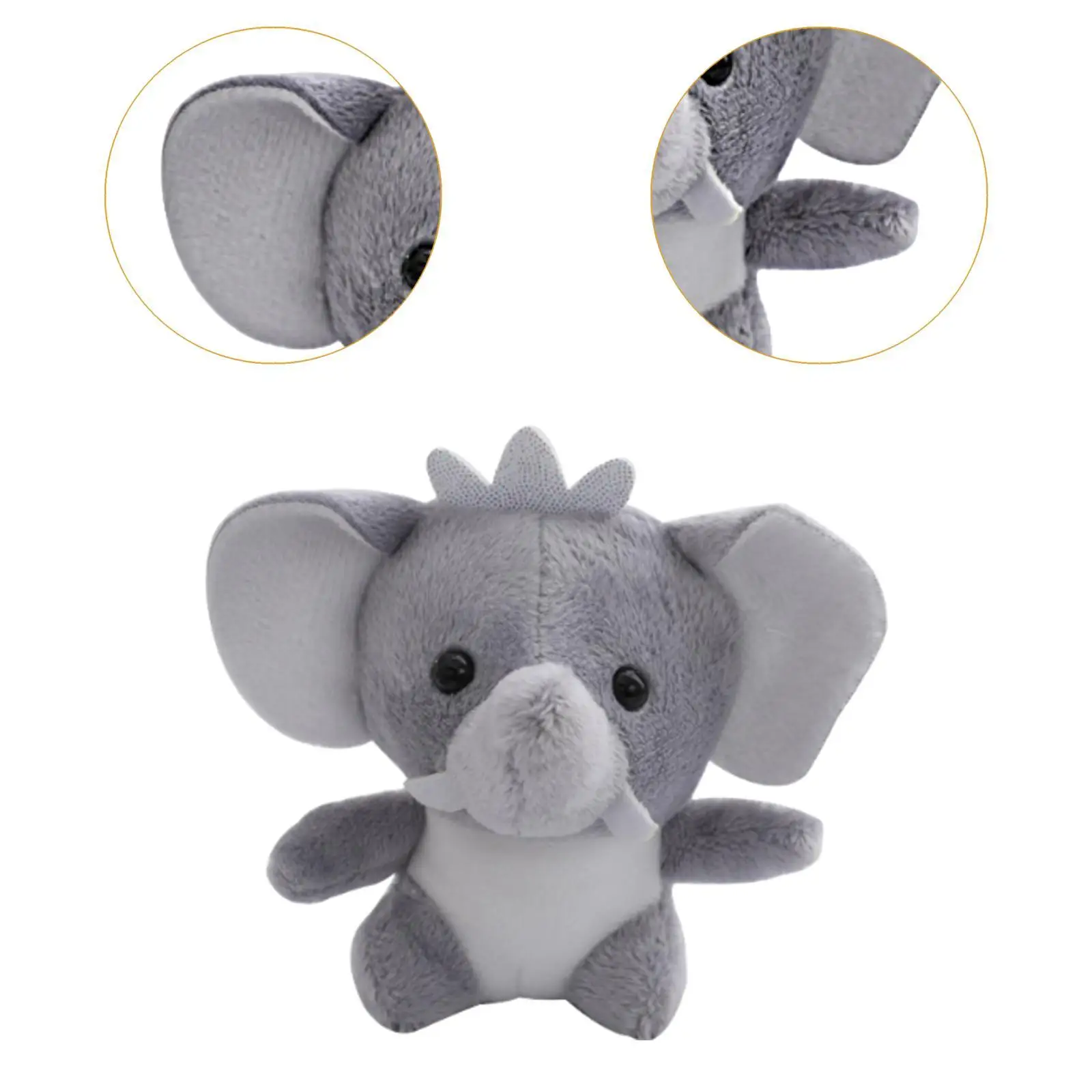 حلقة مفاتيح على شكل فيل من القطيفة، زينة معلقة، دمية ناعمة لطيفة لتزيين الحقائب، هدية للأطفال والصبيان والفتيات