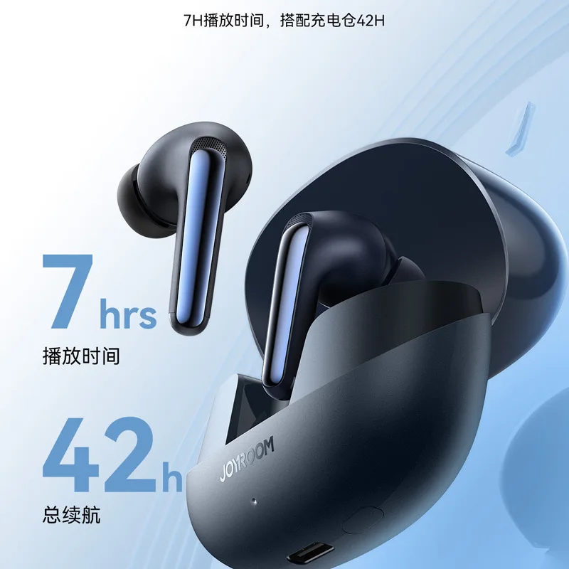 JOYROOM Novos fones de ouvido estéreo bilaterais Bluetooth com baixa latência, redução de ruído de chamada e fones de ouvido de música