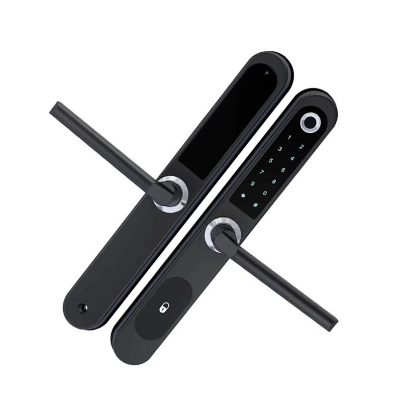 Tuya Smart Door Lock Fingerprint Biometric Waterproof Digital Electronic Lock APP IC Card Password Aluminum Alloy Lock-Y47A