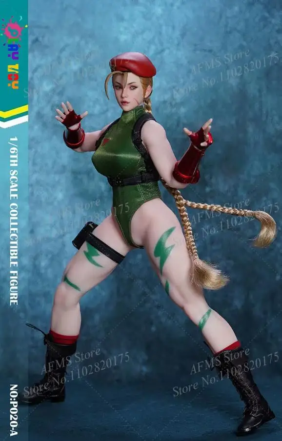 PLAY TOY P020-A　グリーン　キャミィ風　シームレスフィギュア PLAY TOY P020 Escala 1/6 Figura Colecionável Cammy Jogo de Combate