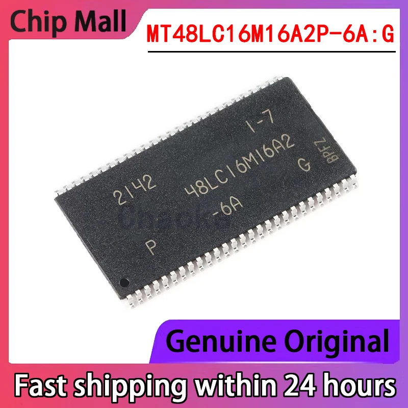 1PCS  MT48LC16M16A2P-6A:G 48LC16M16A2 TSOP New 16M * 16 Bit SDRAM Chip Storage IC Original