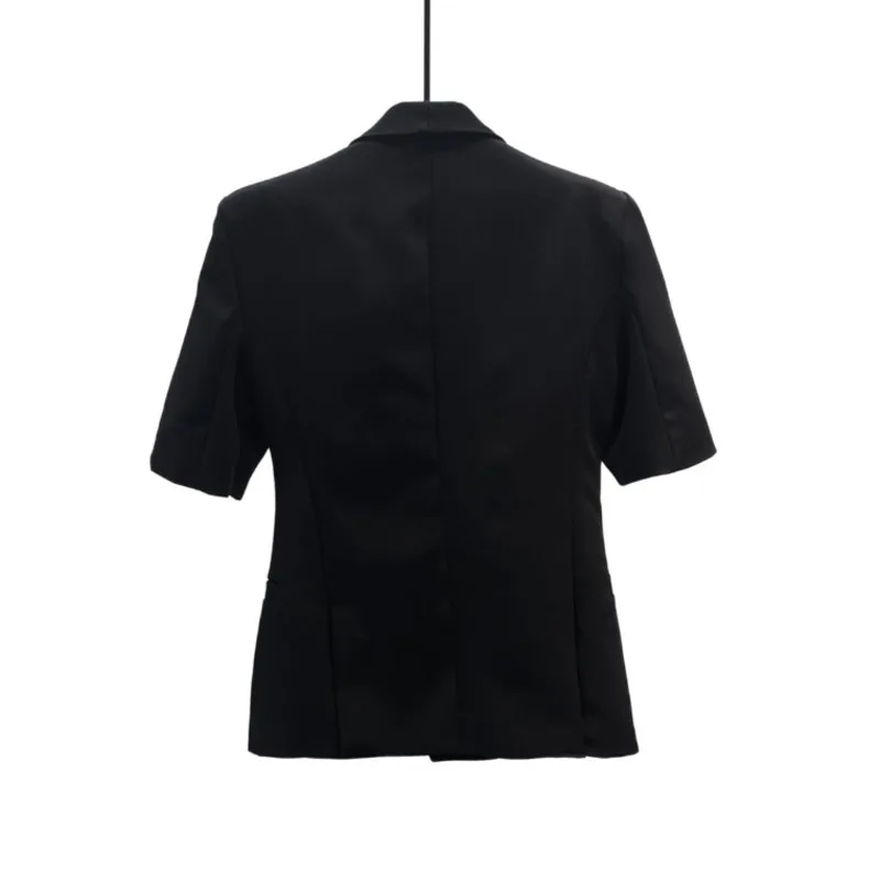 WVGA Spring Summer New Man High-end Short Sleeved Blazer Stylish Waist-cinching Niche Casual Handsome Shoulder Pads Coats W23248