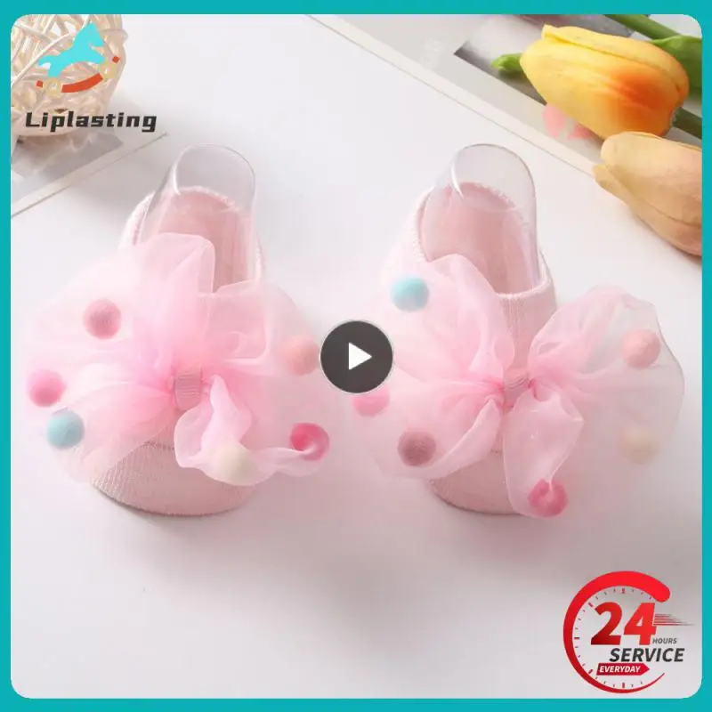 

Newborn Infants Non-slip Cotton Floor Socks with Adorable Bowknot for 0-3 years old Children in Fall and Spring