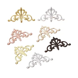 BoYuTe Filigree Findings European Flower Materials Handmade Diy Metal Brass Jewelry Accessories