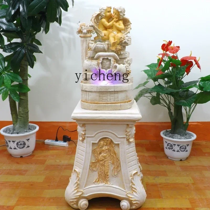 y9.3-Cupid Angel Fountain Living Room Decoration Ornament Circulating Water living room decoration angel