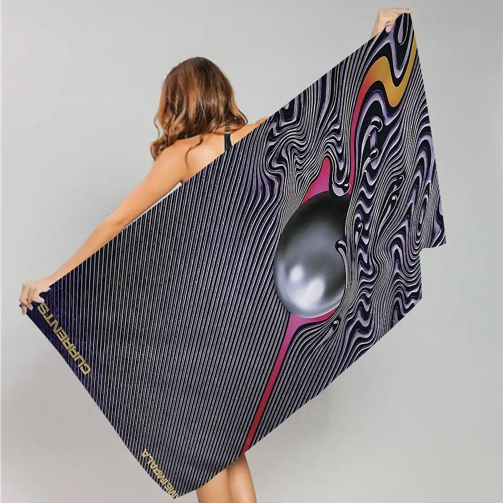 Band Singer Star Tame Impala Beach Towel Colorful Bath Towels For Girl Microfiber Quick Dry Custom Sand Free Beach Yoga Spa Gym