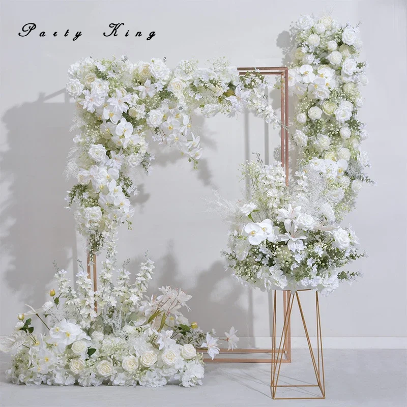 

Romantic Artificial Flower Wedding Decoration Arch Flower Arrangement Babysbreath Hydrangea Stage Road Lead Row Window Display