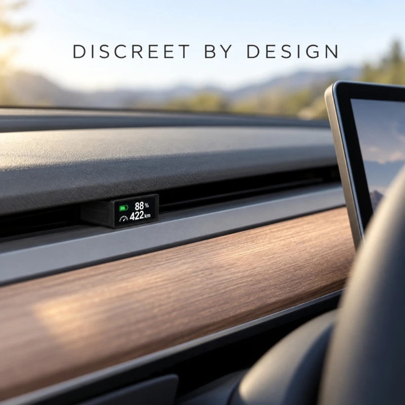 Vehicle Speed Display for Y/3 Convenient Viewing Above Lower Instrument Panel, with Three Large Numeric Readouts and Black