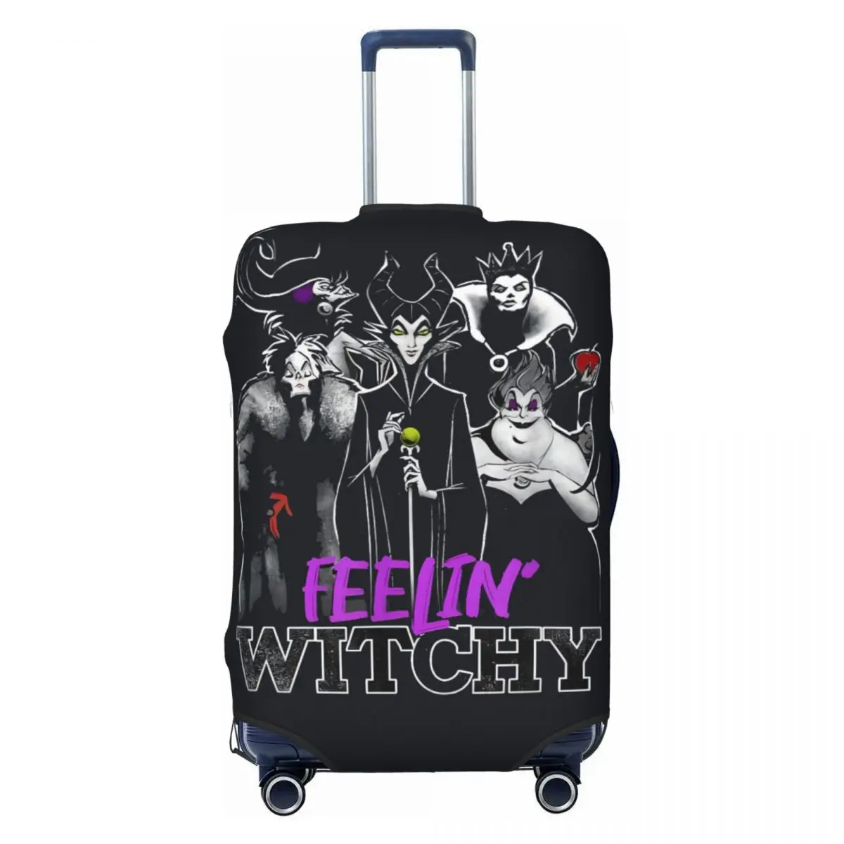 

Custom Villains Women Luggage Cover Protector Cute Wicked People Malicious Queen Travel Suitcase Covers for 18-32 Inch