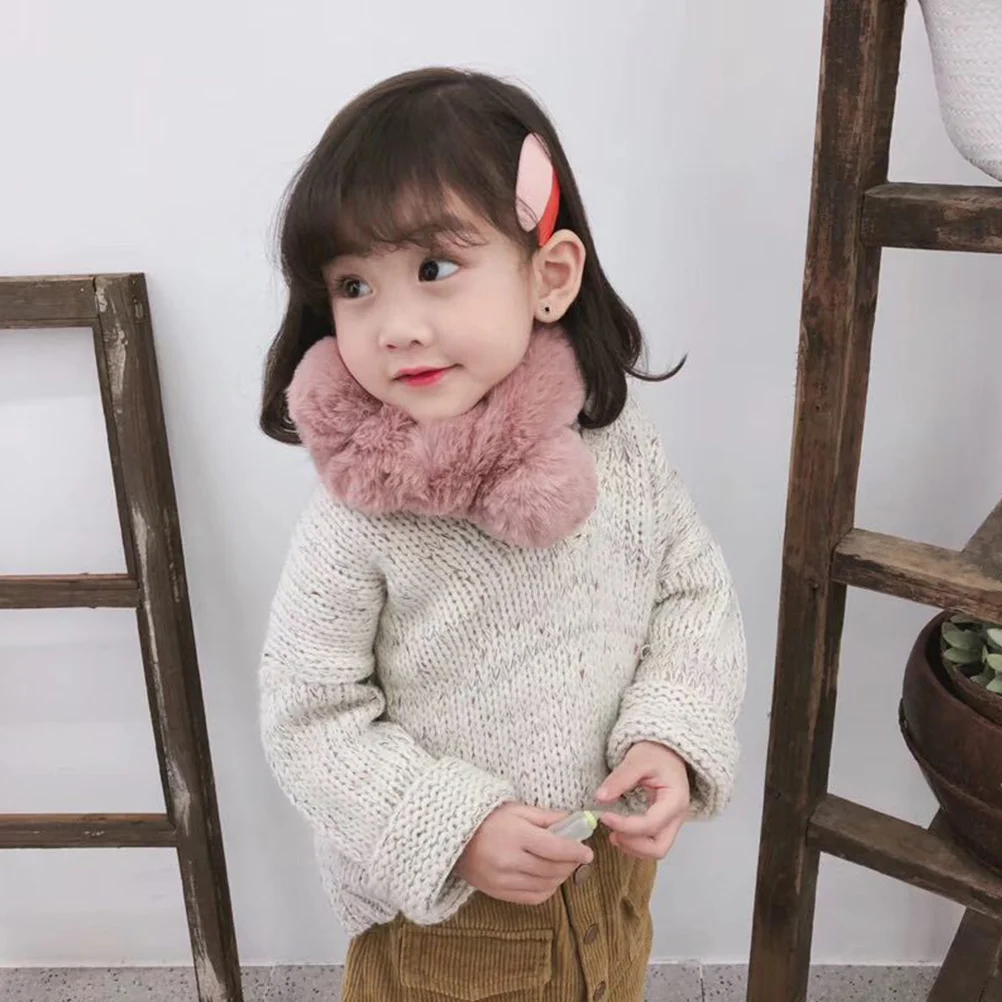 

1pc Thickened Warm Neck Warmer For Soft Winter Collar Cartoon Cross Tie Winter Scarf Creative Scarf