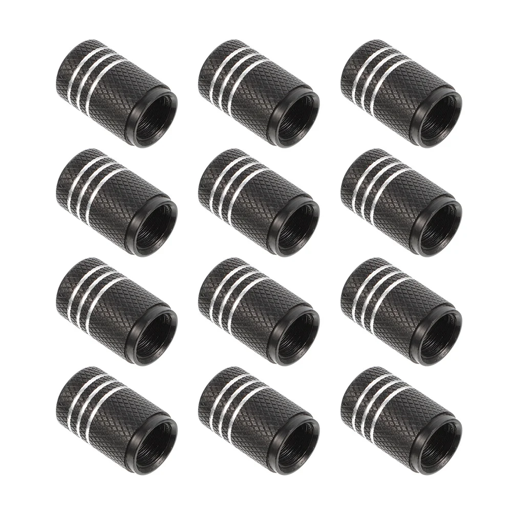 

12 Pcs Car Tire Cover Valve Cap Cars Air Caps Bike 18X11cm Aluminum Alloy Stainless Steel Valves Stem