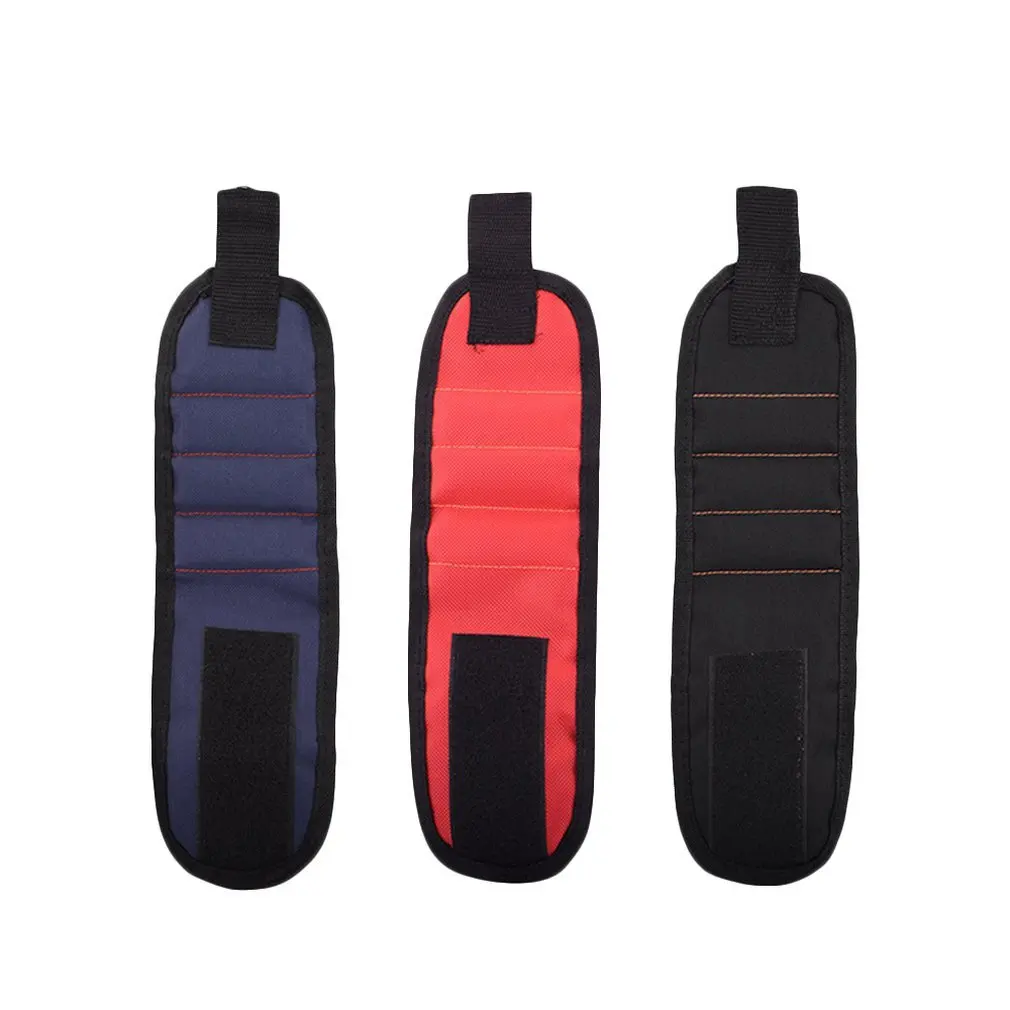 Cinturino magnetico in poliestere 6 pezzi magneti potenti borsa portatile borsa per attrezzi da elettricista viti supporto per trapano cintura per attrezzi di riparazione