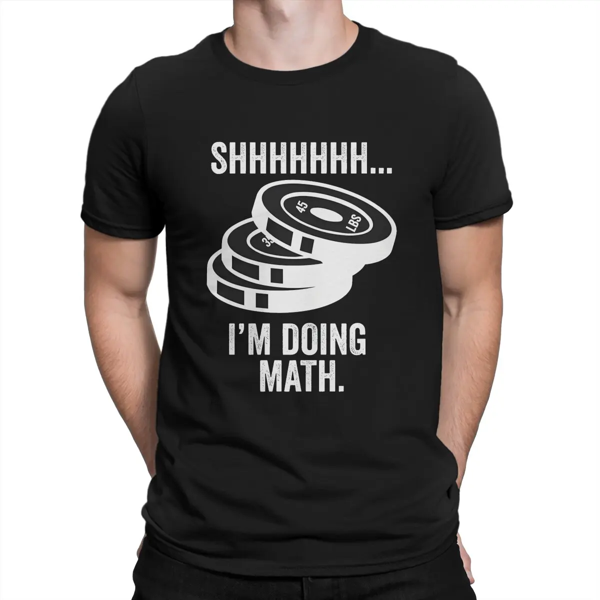 Shh Im Doing Math Men TShirt Crossfit O Neck Short Sleeve Fabric T Shirt Humor High Quality Gift Idea