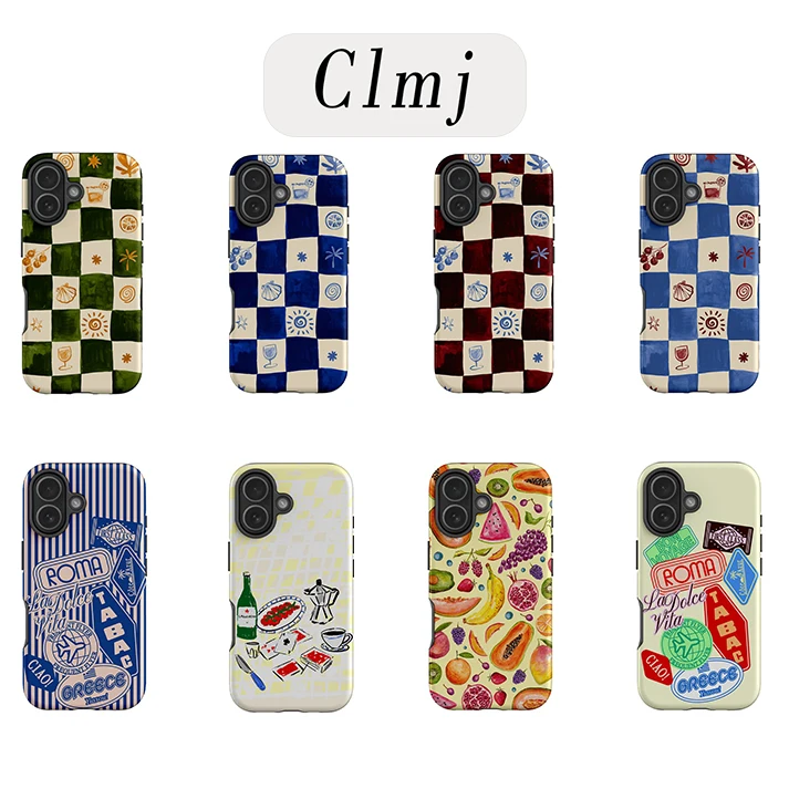 Luxus Clmj Koreanische INS art Telefon Fall für iPhone 17 16e 16 15 14 13 12 11 X XS XR XSMAX Air Pro Max Plus Doppel-schicht Zurück Abdeckung