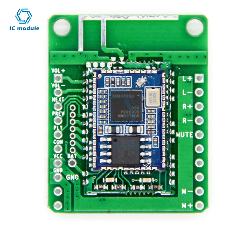 QCC3034 BT 5.1 Audio receiving module supports APT-X APTX-HD power amplifier board 3.6-5.5V