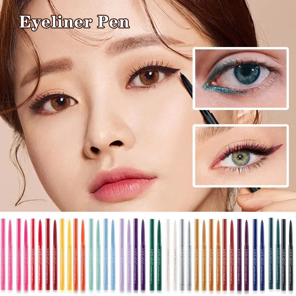 20 colori Matte Eyeliner Gel Pencil facile da indossare matita colorata Yellow Eye Blue cosmetici donna White Eye Cream Makeup J0N9