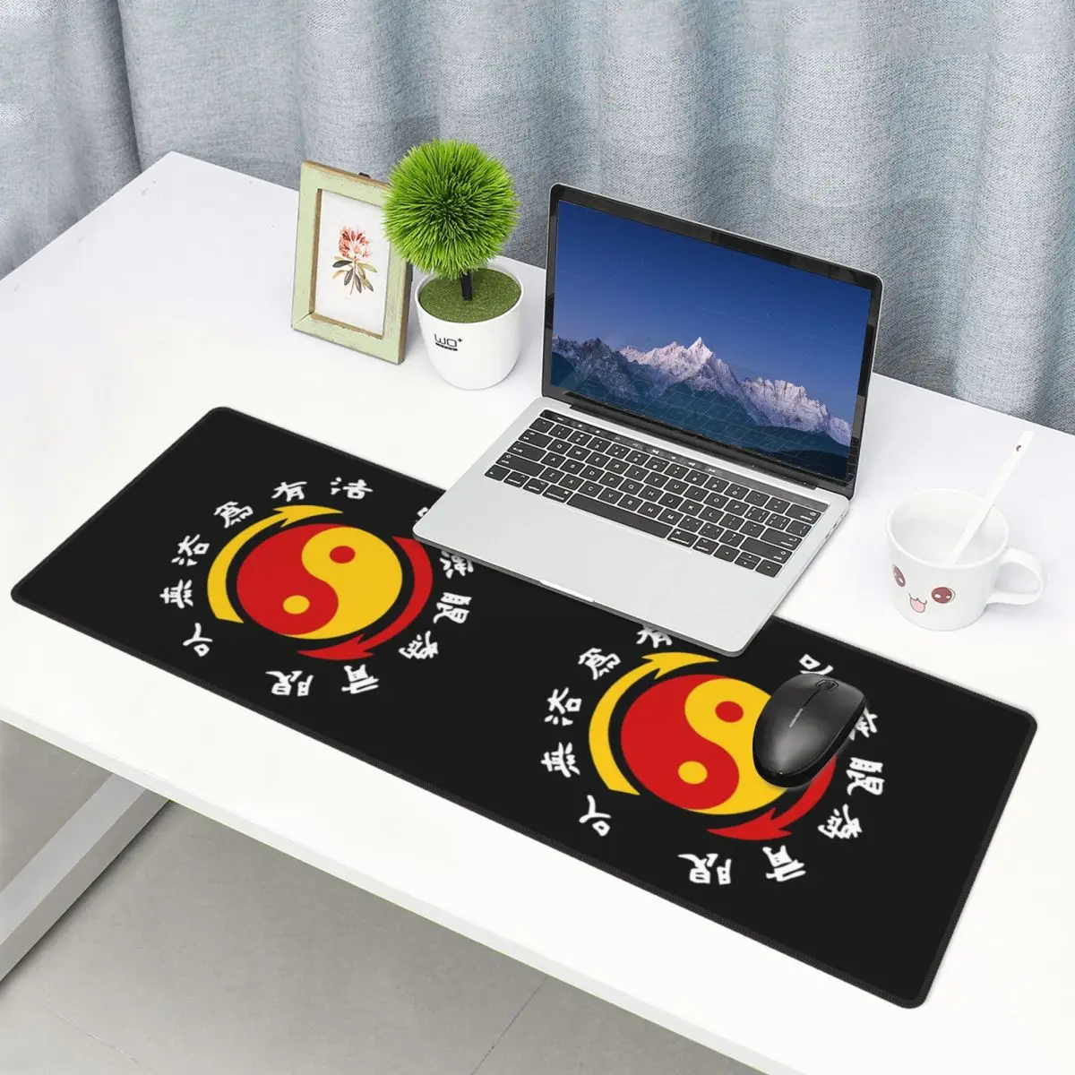 Large Mouse Pad JKD Jeet Kune Do Logo Gamer PC Laptop Mats Keyboard Carpet Computer Gaming Office Accessories Desk Mat