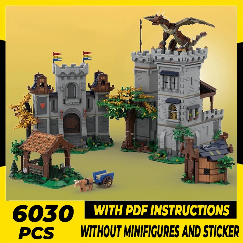 Medieval Castle Model Moc Building Bricks Fortress Exploration Technology Modular Blocks Gifts Christmas Toys DIY Sets Assembly