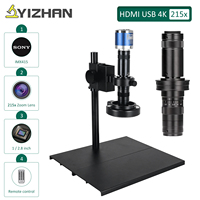 YIZHAN 215X 4K HD Digital Microscope Sony Chip HDMI Camera USB-C Output Zoom Lens Remote control Computer Software Optional Base