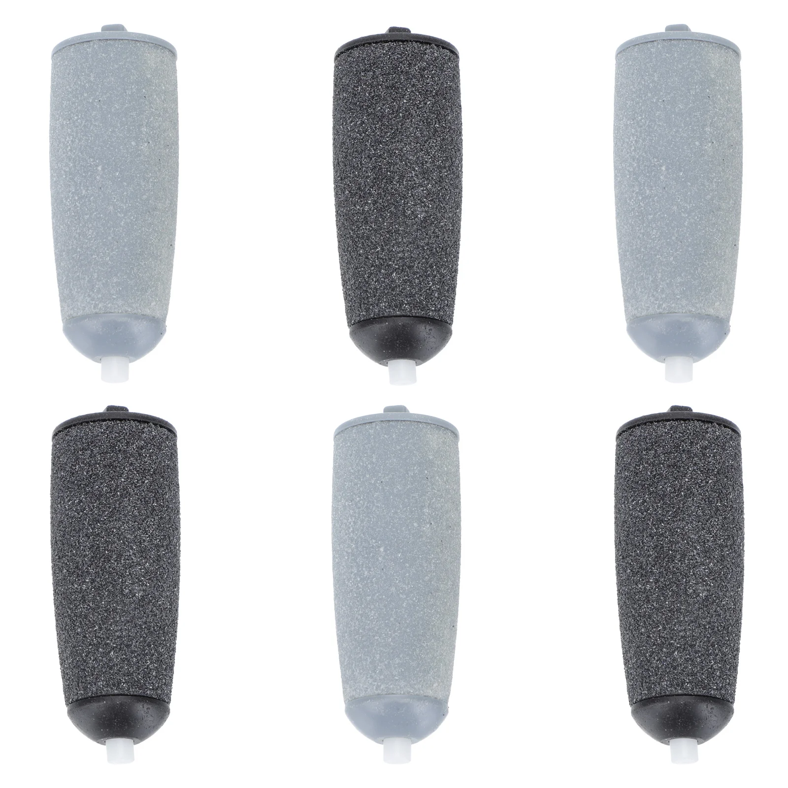 6 Pcs Tool Replacement Foot Grinder Pedicure Roller Heads Care Nail File Grinding Black for