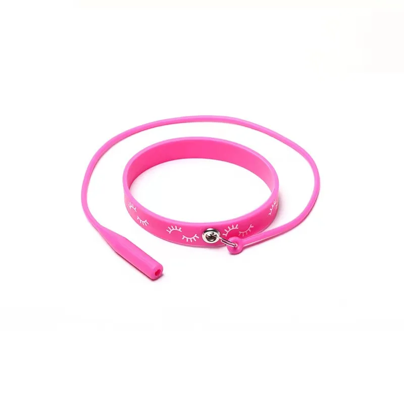 Benutzer definierte Logo profession elle Wimpern Pinzette Halter Armbänder Silikon kautschuk Armband Pinzette Schutz ohne Pinzette