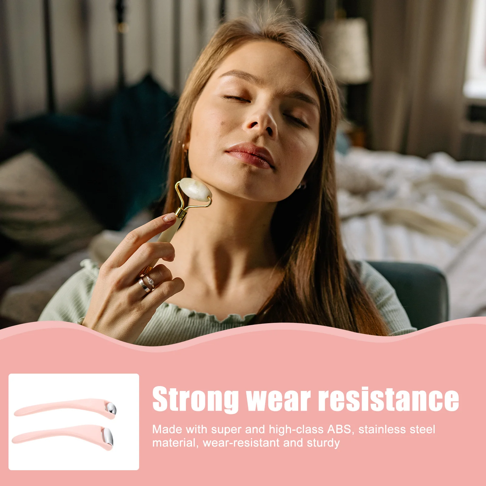 2 stks Schoonheid Voor Gezicht Gezichtsmassage Tool Anti-Aging Rimpel Donkere Cirkel Relief Oogzorg Massager Draagbare Roestvrij