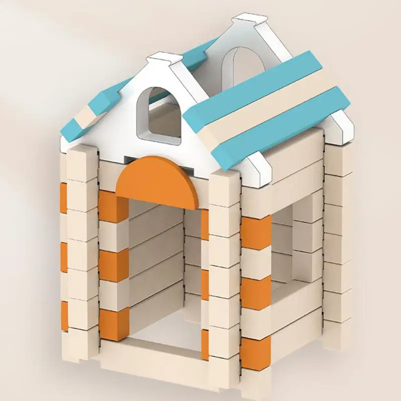 Building Blocks For Toddler 1-3 Colorful Safe Fun Kids Building Blocks Educational Baby Travel Toys for Enhance Parent-Child