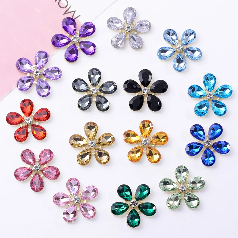 

Clothing Brooch Hair accessories Headdress Alloy accessories Fashion five-petal flower tray accessories