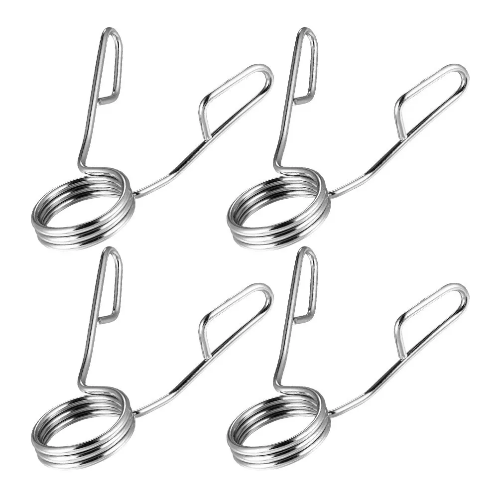 4Pcs Convenient Barbell Collar Clips Spring Type Weight Bar Clips Robust Secure Fastening for Gym Home Workout Professional