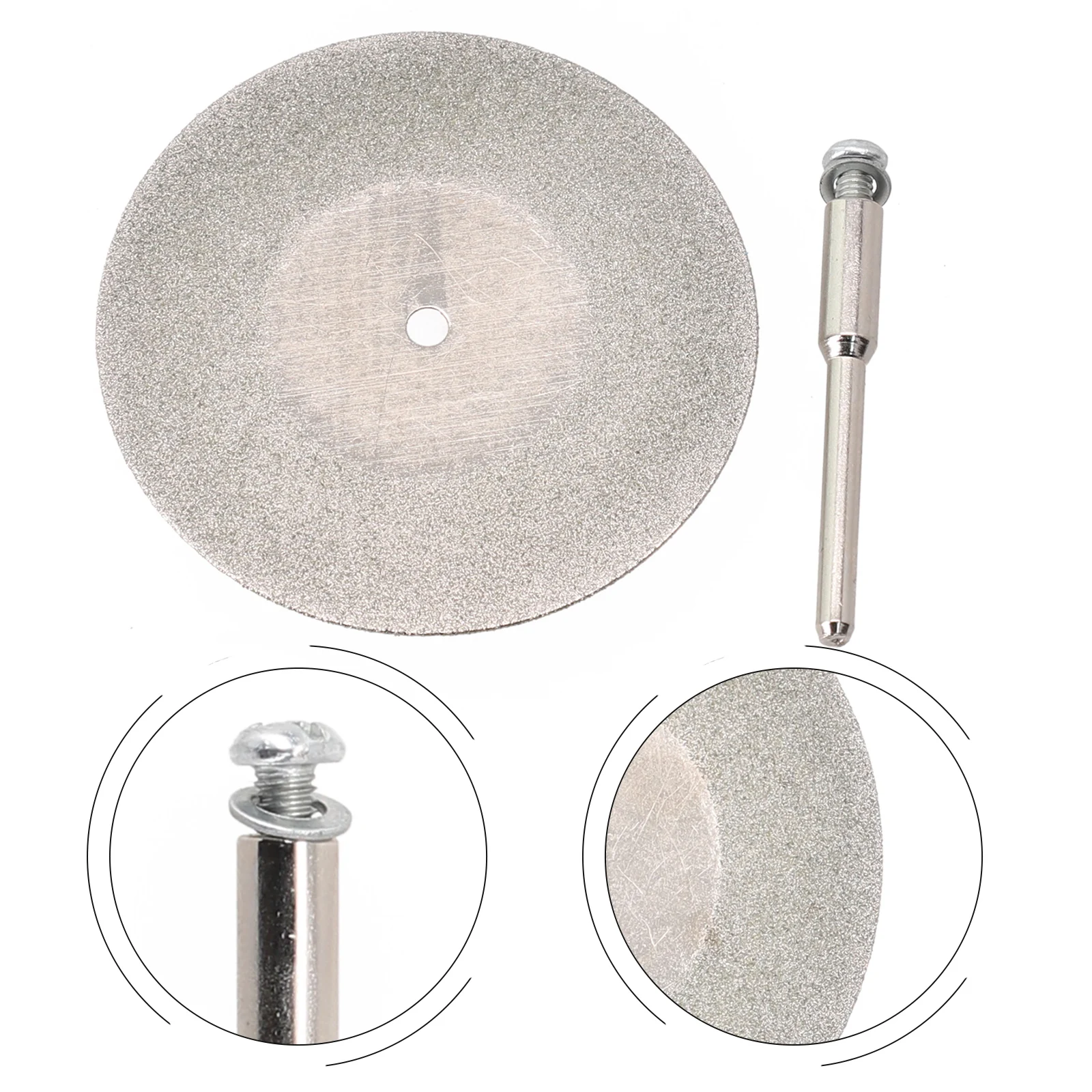 2pcs Set Diamond Cutting Disc Silver Small Grinding Disc High Hardness Abrasion Resistance For Cutting All Kinds Of Metal Gem