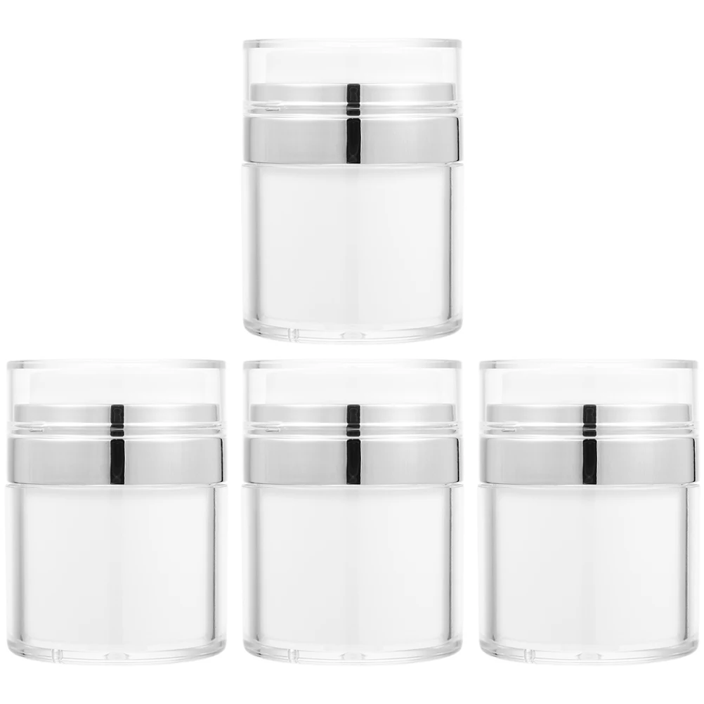

4Pcs Airless Pump Bottles PP Vacuum Travel Containers for Toiletries Cream Jars Thickened Bottom Anti Slip Design Lightweight