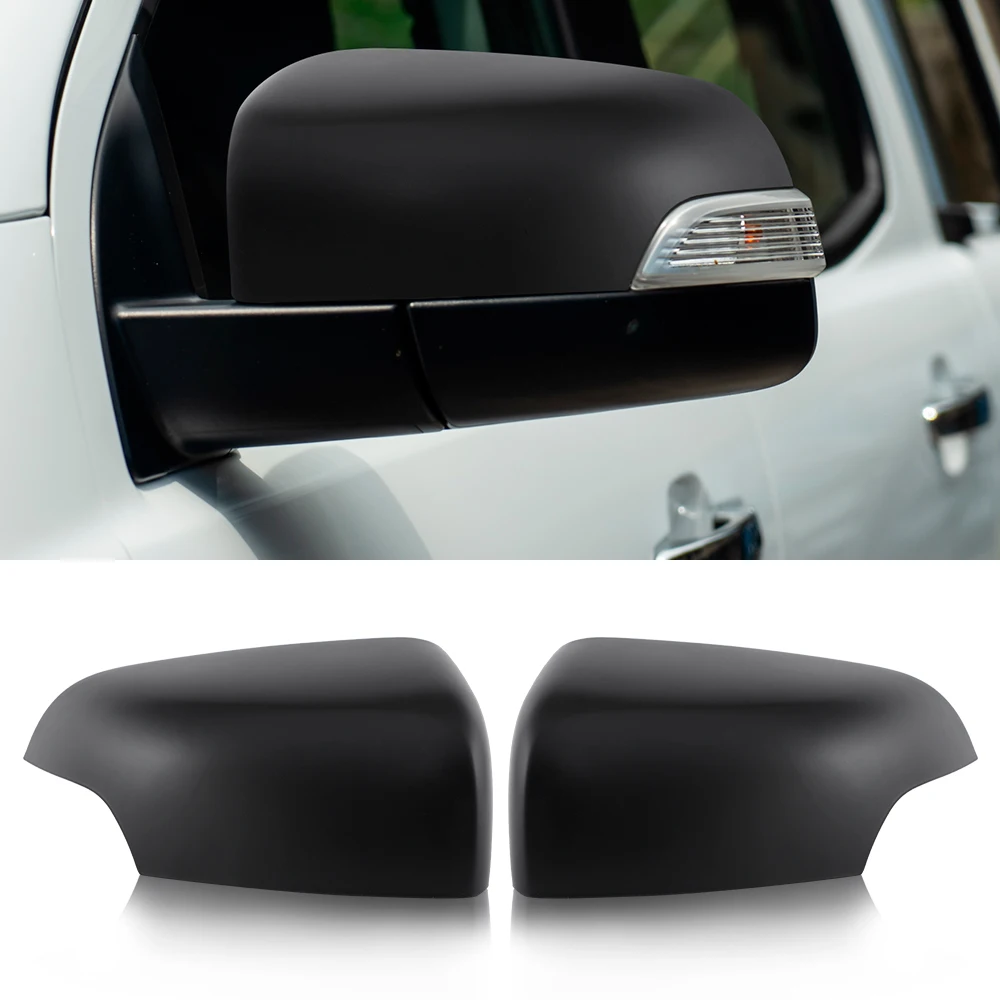 Mirror Cover Trim Without LED Matte Black for Ford Ranger 2015-2022 Wildtrak Limited Pickup Double Cabin  Accessories