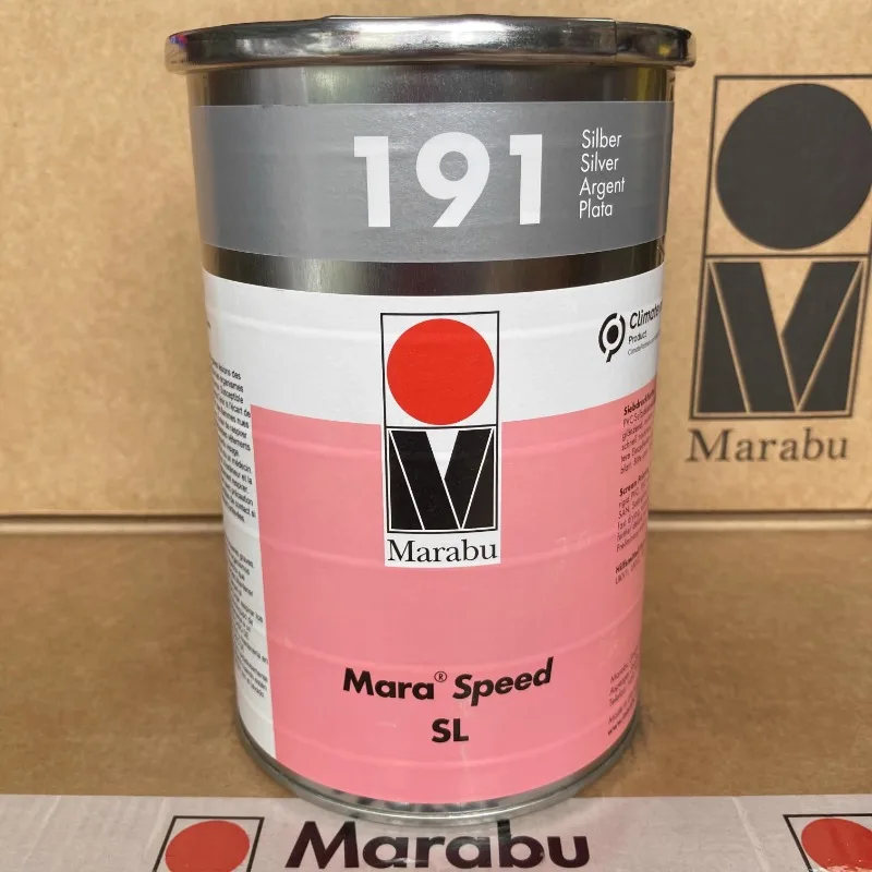 Marabu Genuine German Malebold Ink SL191 Silver SL193 Gold Plastic Silk Screen Pad Printing Ink