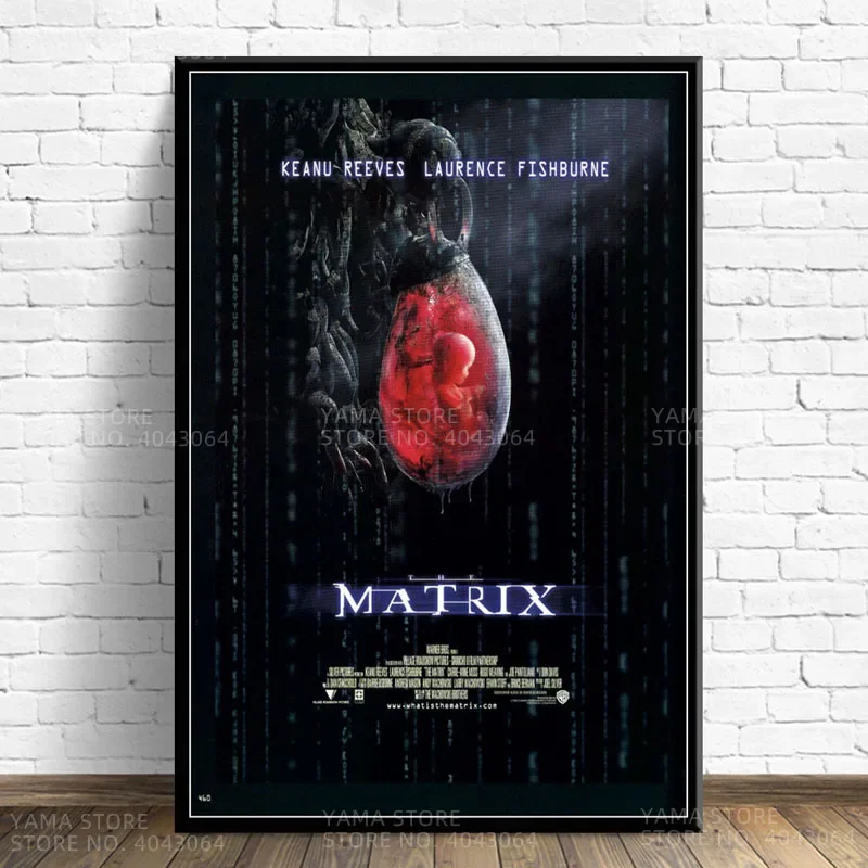 ملصق قماشي مطبوع عليه سلسلة أفلام الخيال العلمي الكلاسيكية من The Matrix Keanu Reeves، لتزيين غرفة المعيشة، صورة جدار المنزل #1