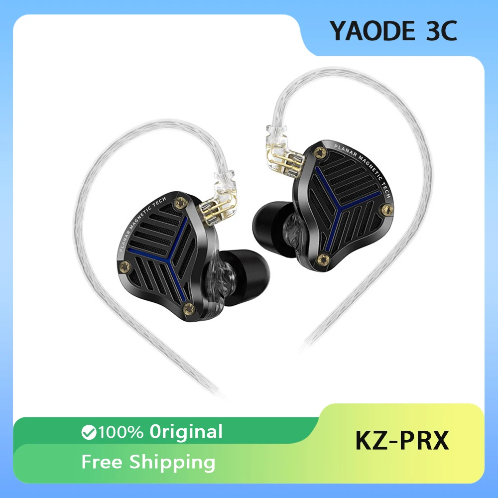 KZ PRX In Ear Wired Earphones Planar Driver Music Headphones HiFi Dynamic Coil Bass Monitor Earbuds Headset Customized Gift