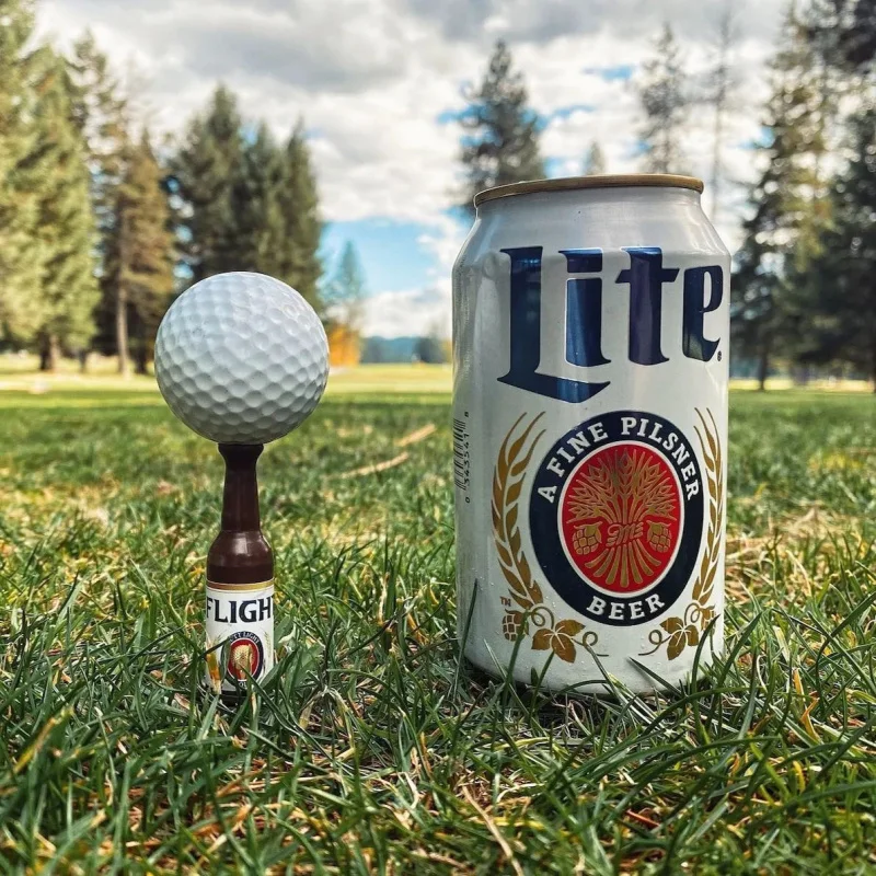 6PCS Funny Golf Tees Resin Bottle Shape Golf Tees Golf Training Accessories For Driving Range Reusable Golf Tees For Golf Game