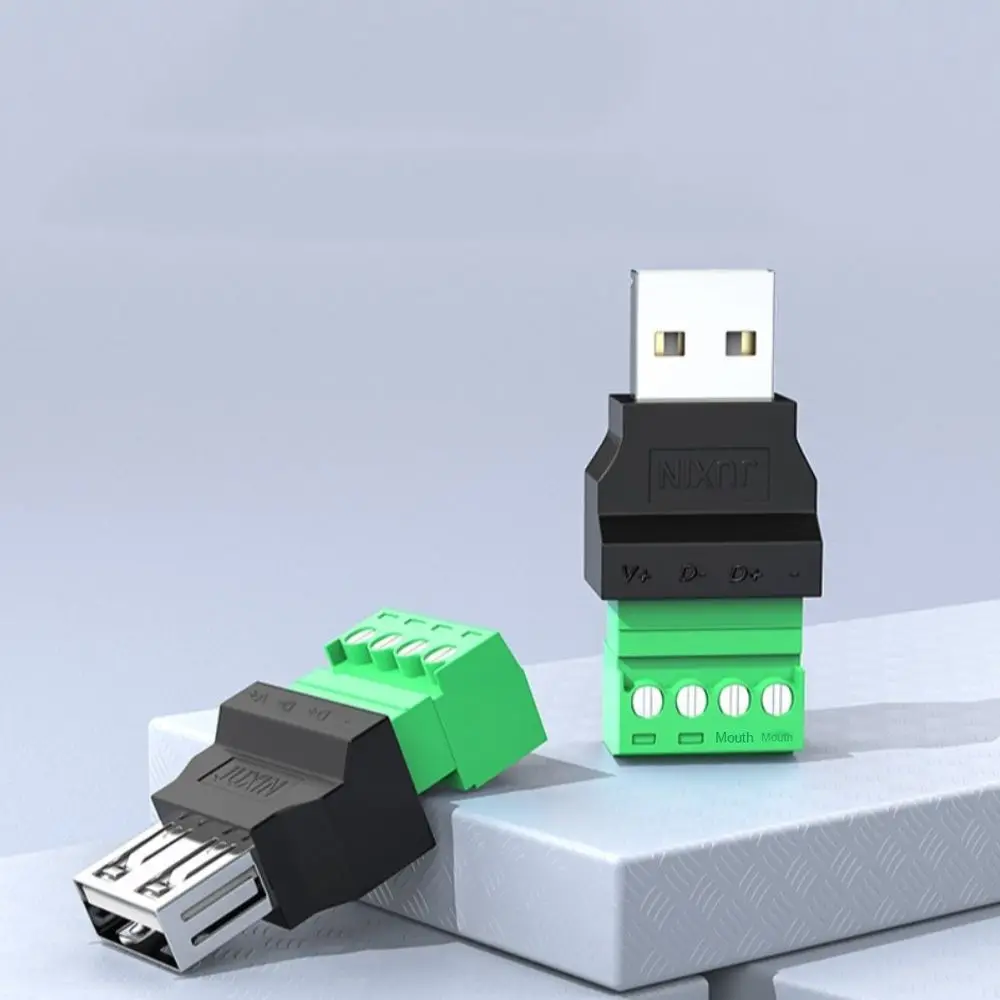 USB Connector Type-A 4-pin Male/Female Plug USB 2.0 PVC Avoid Welding Plugs Adapter Connector Jack Terminal Plug Accessories