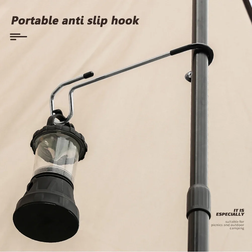 Portable Tent Pole Post Lamp Holder Lantern Hanger