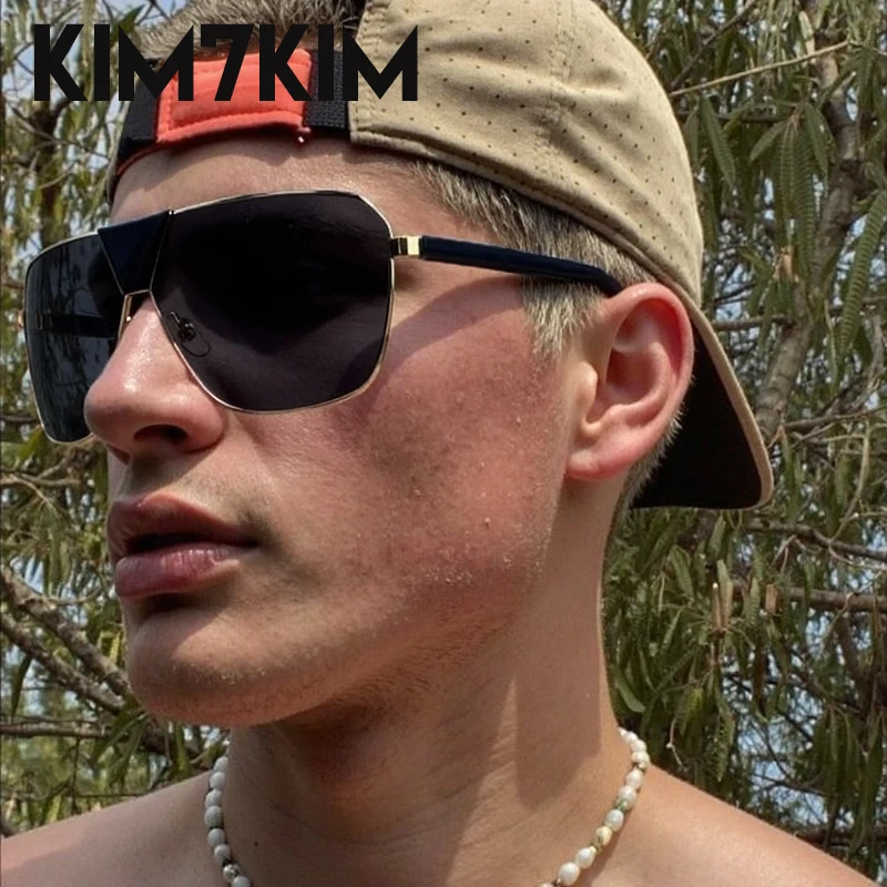 

Steampunk Oversized Rectangle Sunglasses Men 2025 Luxury Brand Punk Windproof Shield Sun Glasses Outdoor Cycling Goggle Eyewear