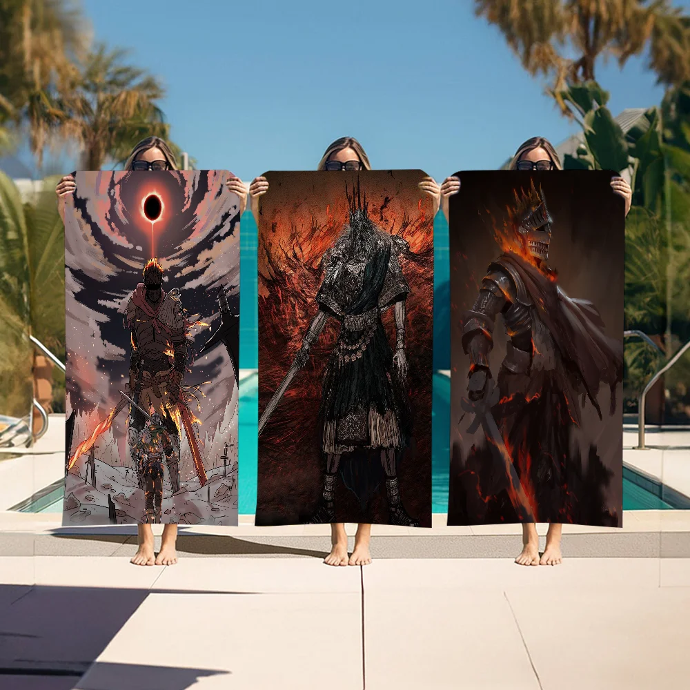 

Cartoon Dark Anime Soul Beach Towel Colorful Bath Towels For Girl Microfiber Quick Dry Custom Sand Free Beach Yoga Spa Gym Pool