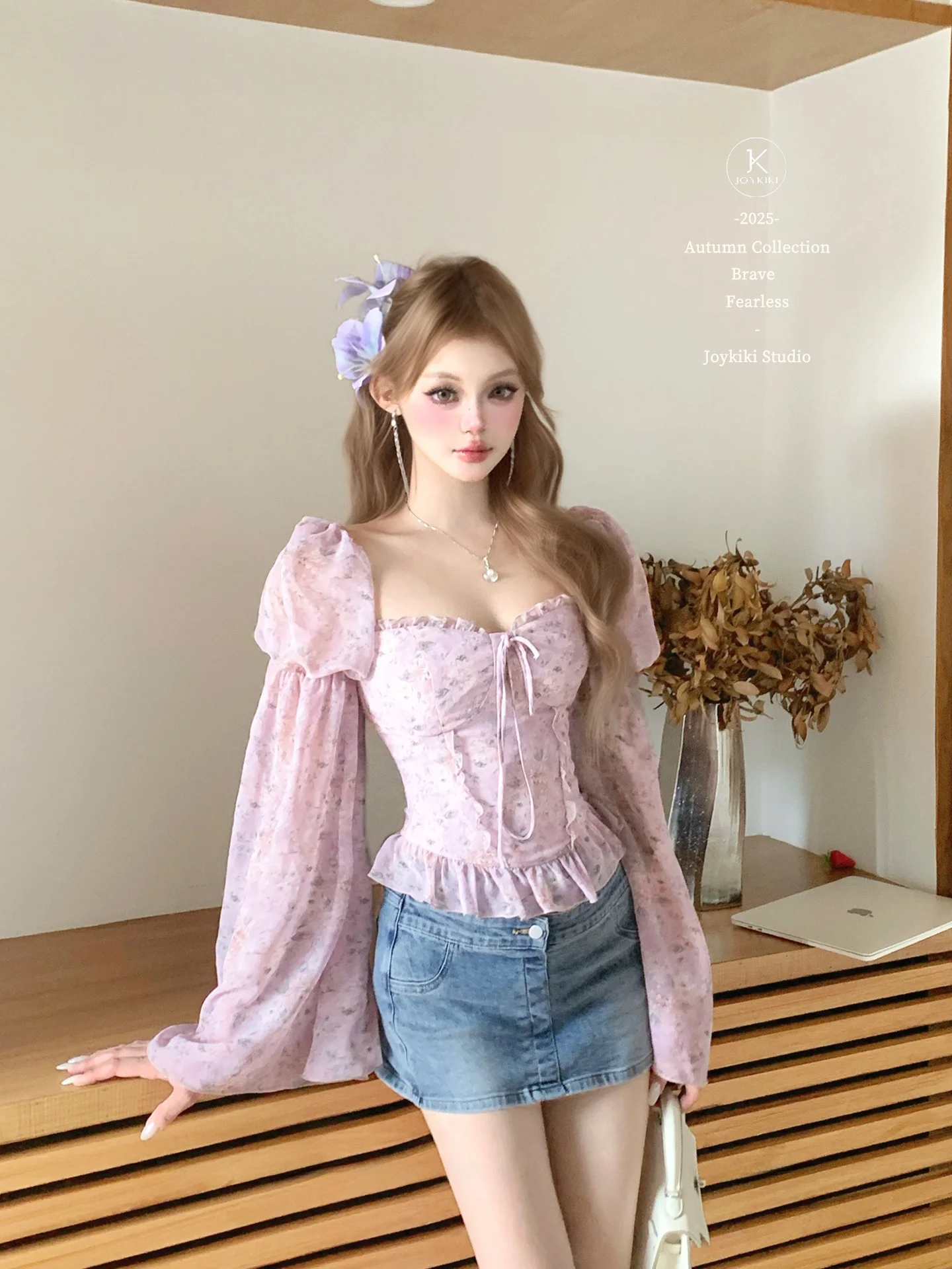 

Длинная блузка с узлом Joykiki из дышащей полиэстеровой ткани, подходит для прогулок