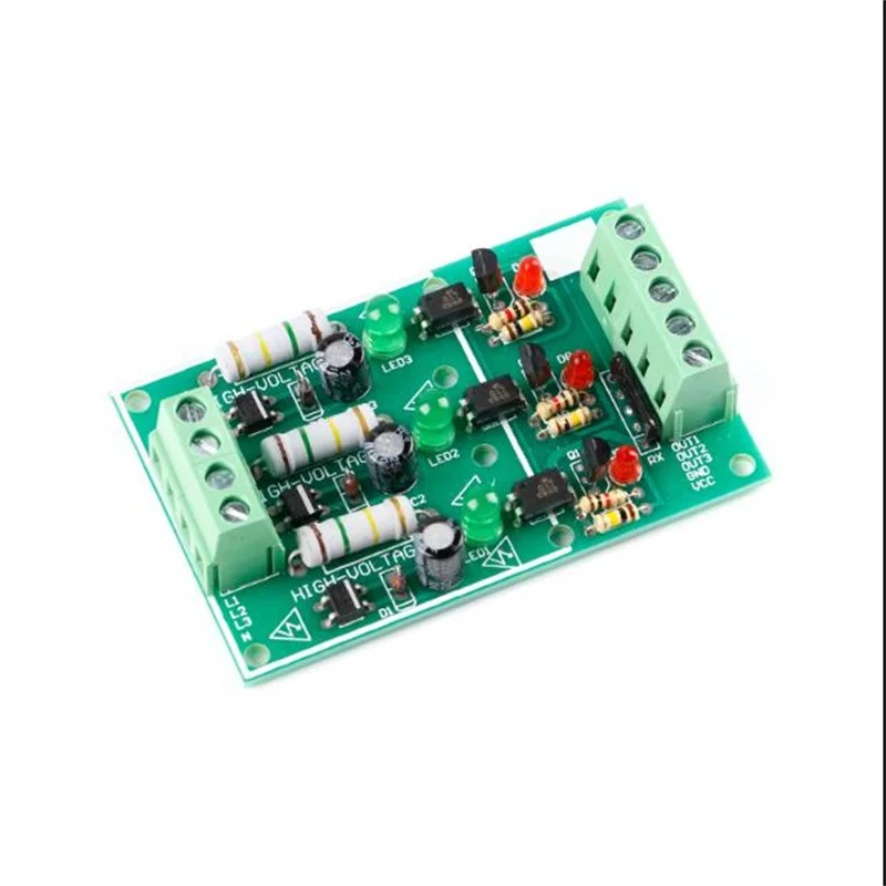 3-way  Optocoupler Isolation /AC DetectionModule/220V Detection Module/card Guide Enhanced Version