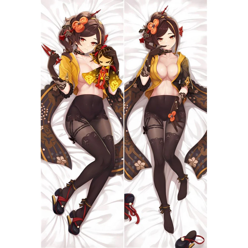 DAKIMAKURA-Taie d'Oreiller Chiori avec Énormes Seins, Imprimé Double Face, Taille Réelle, Anime