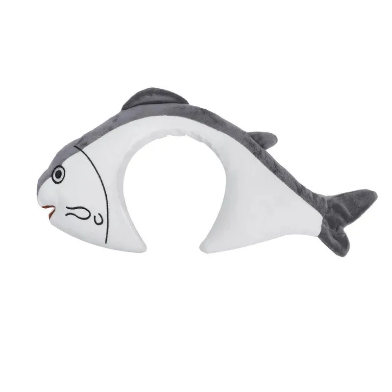 Cartoon peixe salgado cabelo banda traje, chapéu engraçado novidade, Photo Booth, chapéu do mar, vestir-se festa Headwear para crianças e adultos