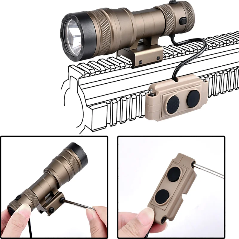 Imagem -04 - Tactiacl Rein 1.0 Micro Kit Nuvem Arma Defensiva 1000lumens Poderosa Lanterna Scout Caça Luz Fit 20 mm Rail Ar15 Airsoft